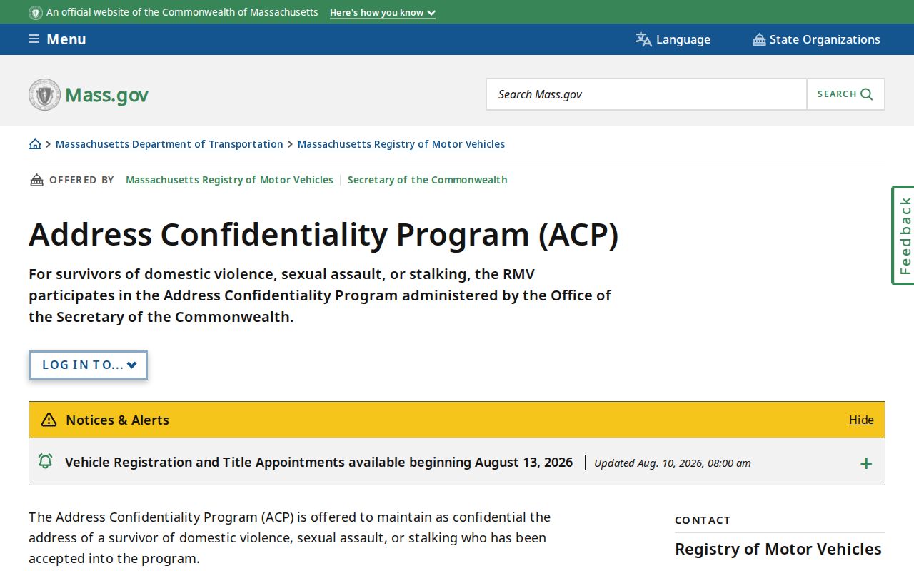 Fitchburg residents directory Massachusetts address confidentiality program