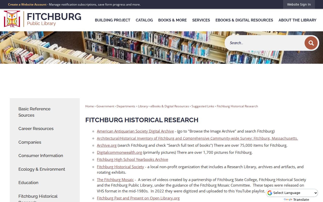 Fitchburg previous residents historical address research resources