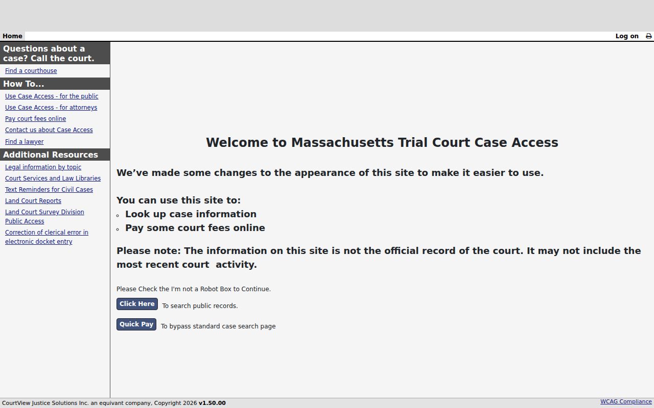 Fitchburg resident lookup MassCourts public case search